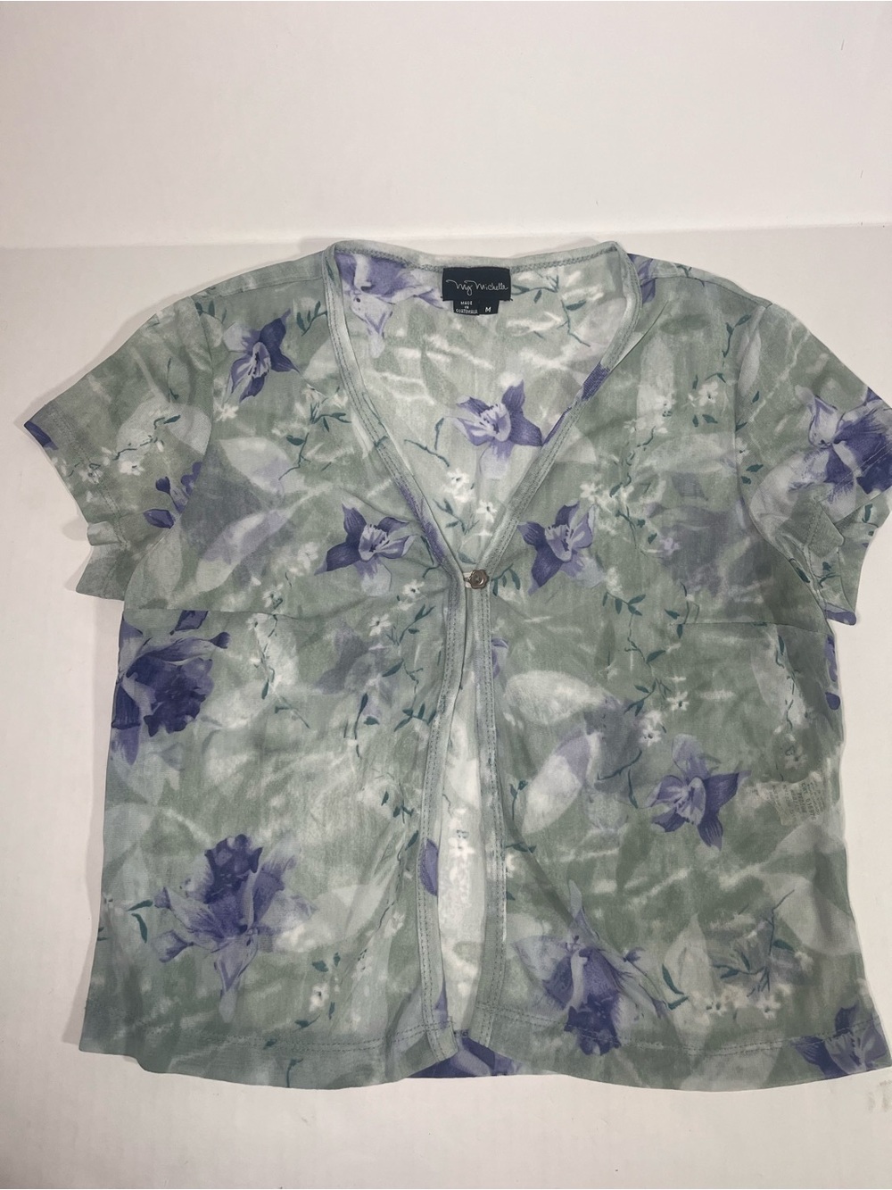 Floral Short Sleeve Cardigan